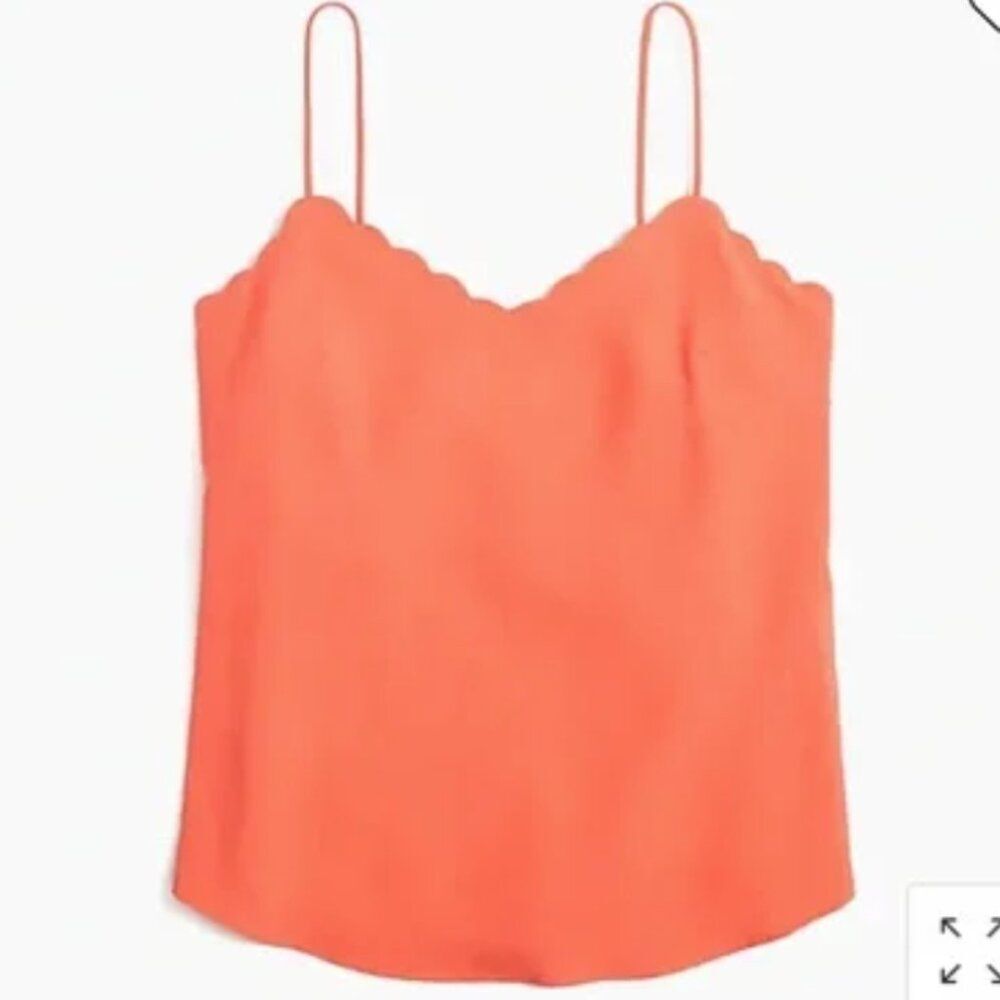 J Crew Factory Scalloped Top - Soft‎ Coral - SIZE 14 - NWT